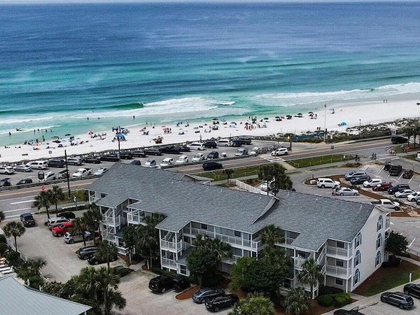 View of how close the beach is to Summerspell Condos